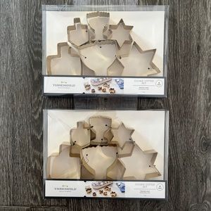 6 pc Threshold Hanukkah Cookie Cutter Set pack of 2